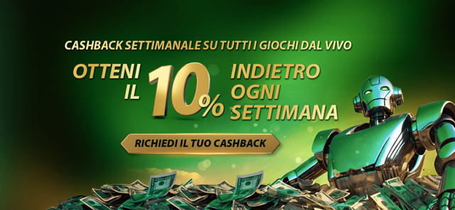 Casino Live 10% Cashback